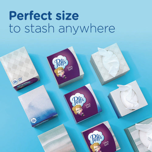 Image of Puffs® Ultra Soft Facial Tissue, 2-Ply, White, 72 Sheets/Box, 24 Boxes/Carton