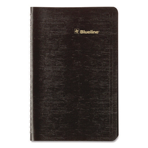 Image of Blueline® Plan and Link Weekly Planner, 8" x 5", Black Cover, 12-Month (Jan to Dec): 2025