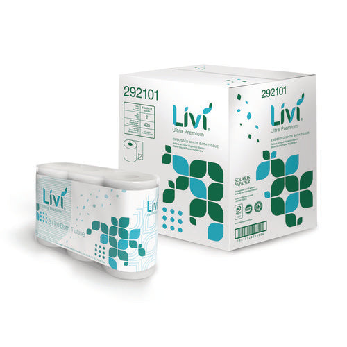 Image of Livi® Ultra Premium Bath Tissue, 2-Ply, White, 425 Sheets, 36 Rolls/Carton
