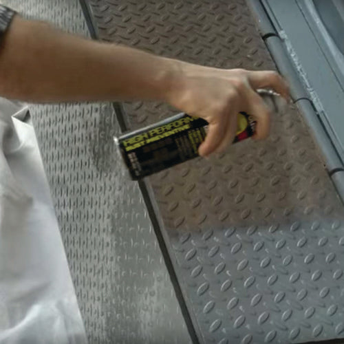 Image of Rust-Oleum® Hard Hat High Performance V2100 System Rust Preventive Enamel Spray Paint, Gloss Black, 15 oz Aerosol Can, 6/Carton