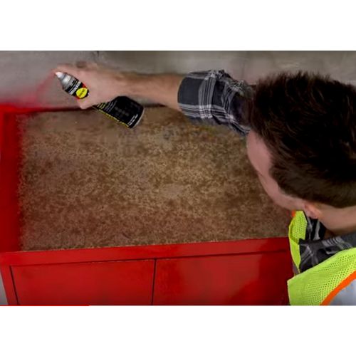 Image of Rust-Oleum® Hard Hat High Performance V2100 System Rust Preventive Enamel Spray Paint, Flat Black, 15 oz Aerosol Can, 6/Carton