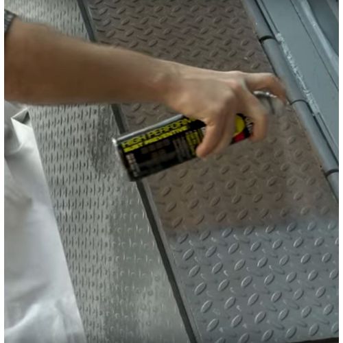 Image of Rust-Oleum® Hard Hat High Performance V2100 System Rust Preventive Enamel Spray Paint, Flat Black, 15 oz Aerosol Can, 6/Carton