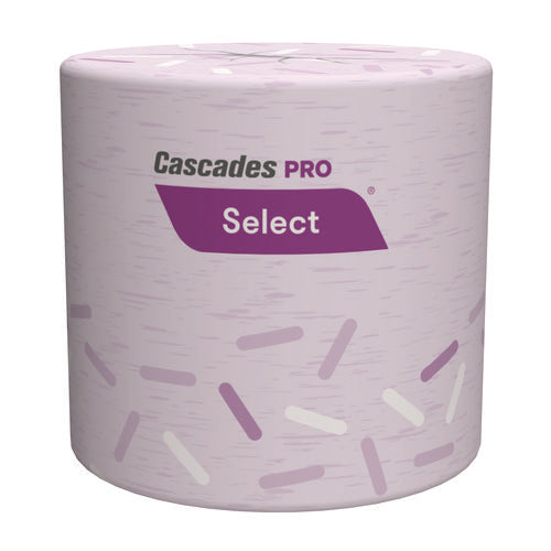 Image of Cascades PRO Select Standard Bath Tissue, 1-Ply, White, 1,000 Sheets/Roll, 96 Rolls/Carton