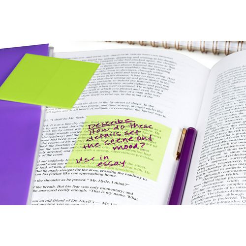 Image of Post-it® Transparent Notes, Unruled, 2.88" x 2.88", Assorted Transparent Colors, 36 Sheets/Pad, 3 Pads/Pack