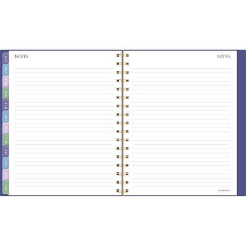 Image of AT-A-GLANCE® Badge Geo Weekly/Monthly Planner, 8.88 x 7.69, Purple/Gold Cover, 13-Month (Jan to Jan): 2025 to 2026