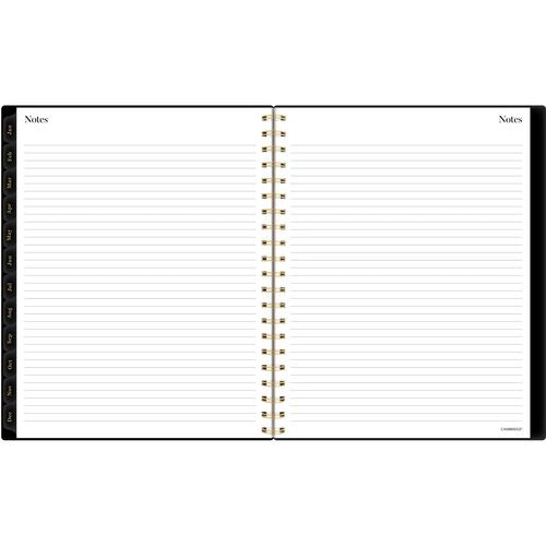 Image of Cambridge® Radiate Weekly/Monthly Planner, Stylized Solar-Eclipse Artwork, 11 x 9.25, Black/Gold Cover, 12-Month (Jan to Dec): 2025