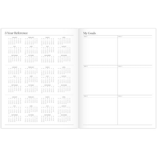 Image of Cambridge® Workstyle Monthly Stitched Planner, Geometric Artwork, 11 x 8.5, Seaside Blue/Gold Cover, 12-Month (Jan to Dec): 2025