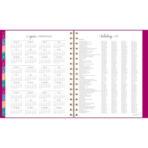 Image of AT-A-GLANCE® Harmony Weekly/Monthly Poly Planner, 8.88 x 7.69, Purple/Gold Cover, 13-Month (Jan to Jan): 2025 to 2026