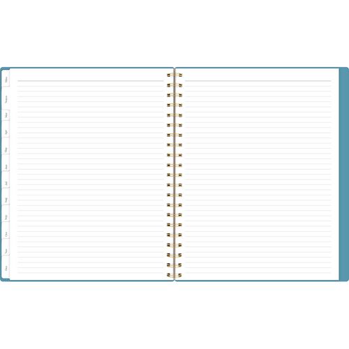 Image of Cambridge® Workstyle Weekly/Monthly Planner, Geometric Artwork, 11 x 9.38, Blue/Gold Cover, 12-Month (Jan to Dec): 2025
