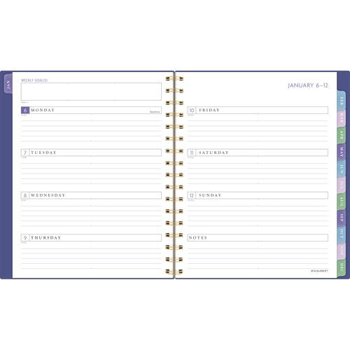 Image of AT-A-GLANCE® Badge Geo Weekly/Monthly Planner, 8.88 x 7.69, Purple/Gold Cover, 13-Month (Jan to Jan): 2025 to 2026