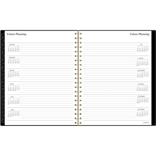 Image of Cambridge® Radiate Weekly/Monthly Planner, Stylized Solar-Eclipse Artwork, 11 x 9.25, Black/Gold Cover, 12-Month (Jan to Dec): 2025
