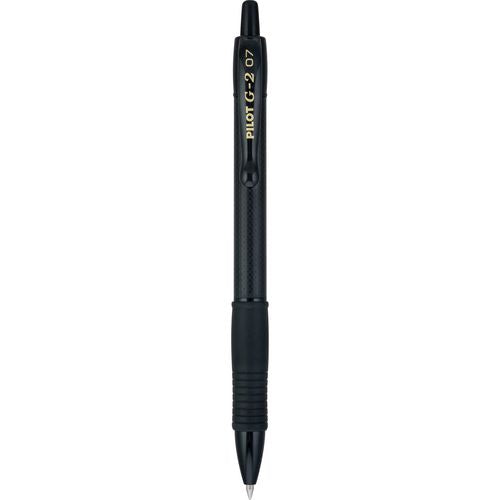 Image of Pilot® G2 Edge Premium Gel Pen, Retractable, Fine 0.7 mm, Black Ink, Black Barrel, 36/Pack