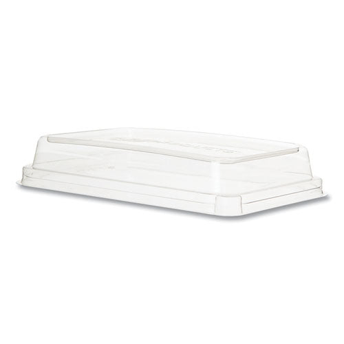 Image of Eco-Products® Worldview 100% Recycled Content Lid, 10.82 x 10.71 x 1.83, Clear, Plastic, 200/Carton
