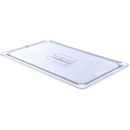 Image of Carlisle StorPlus Polycarbonate Handled Universal Lid, 12.88 x 20.75 x 0.88, Clear, Plastic