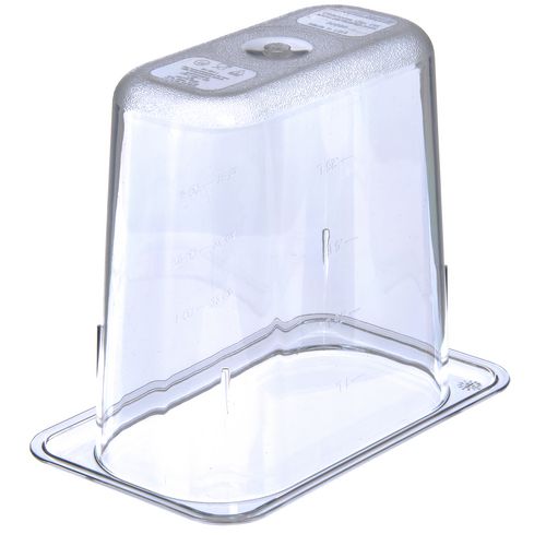 Image of Carlisle StorPlus Polycarbonate Food Pan, 1.4 qt, 4.25 x 6.93 x 6, Clear, Plastic