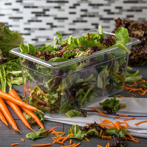 Image of Carlisle StorPlus Polycarbonate Food Pan, 5.7 qt, 6.88 x 12.75 x 6, Clear, Plastic