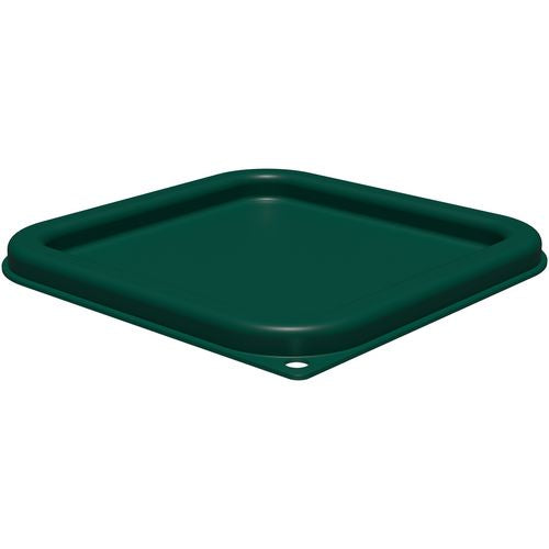 Image of Carlisle Squares Food Storage Container Lid, 7.31 x 7.31 x 0.63, Forest Green, Plastic