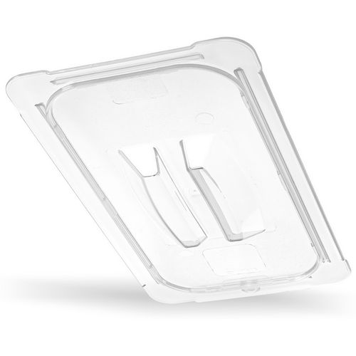 Image of Carlisle StorPlus Polycarbonate Handled Universal Lid, 10.38 x 12.75 x 0.88, Clear, Plastic