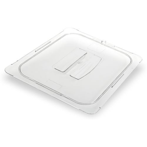 Image of Carlisle StorPlus Polycarbonate Handled Universal Lid, 12.88 x 20.75 x 0.88, Clear, Plastic