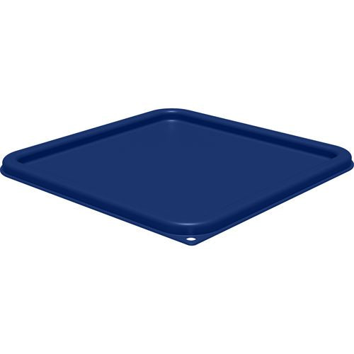 Image of Carlisle Squares Food Storage Container Lid, 11.38 x 11.38 x 0.63, Blue, Plastic