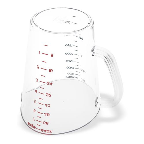 Image of Carlisle Commercial Measuring Cup, 0.5 gal, Plastic, Clear