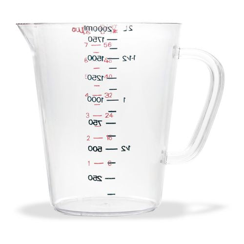 Image of Carlisle Commercial Measuring Cup, 0.5 gal, Plastic, Clear