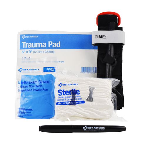 Image of First Aid Only Critical Essentials Bleeding Control Kit for Limb Wounds, 8 Pieces, Plastic Bag