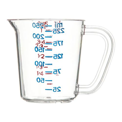 Image of Carlisle Commercial Measuring Cup, 1 cup, Plastic, Clear