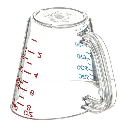 Image of Carlisle Commercial Measuring Cup, 1 cup, Plastic, Clear
