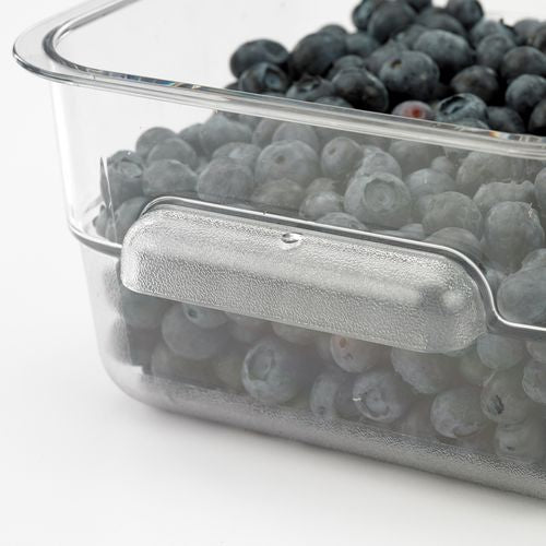 Image of Carlisle Squares Polycarbonate Food Storage Container, 2 qt,  7.13 x 7.13 x  3.8, Clear, Plastic