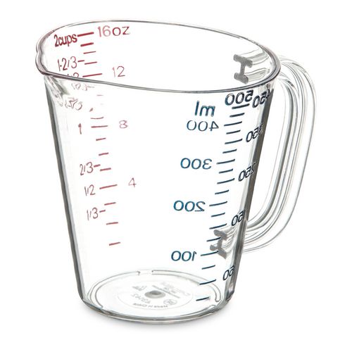 Image of Carlisle Commercial Measuring Cup, 1 pt, Plastic, Clear