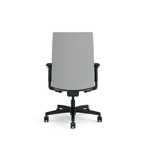 Image of HON® Ignition 2.0 Vinyl Upholstered Mid-Back Task Chair, Adjustable T-Arms, 17" to 21.5" Seat Height, Flint Seat/Back, Black Base
