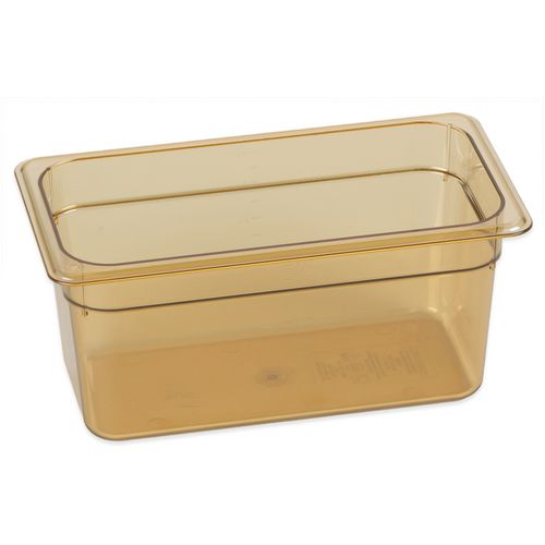 Image of Carlisle StorPlus High Heat Food Pan, 5.7 qt, 12.75 x 12.75 x 6, Amber, Plastic