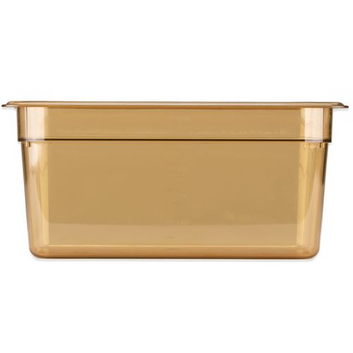 Image of Carlisle StorPlus High Heat Food Pan, 5.7 qt, 12.75 x 12.75 x 6, Amber, Plastic
