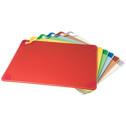 Image of San Jamar® Saf-T-Grip Cutting Board, Assorted Colors, 24 x 18 x 0.5, 6/Pack