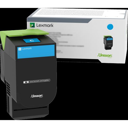 Image of Lexmark 70C0HCG High-Yield Toner, 3,000 Page-Yield, Cyan