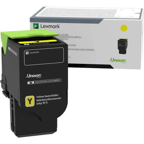 Image of Lexmark 78C00YG Return Program Toner, 1,400 Page-Yield, Yellow
