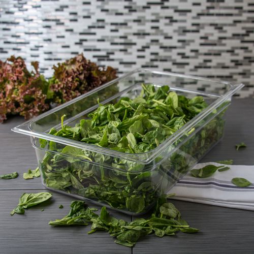 Image of Carlisle StorPlus Polycarbonate Food Pan, 19.4 qt, 12.5 x 20.75 x 6, Clear, Plastic
