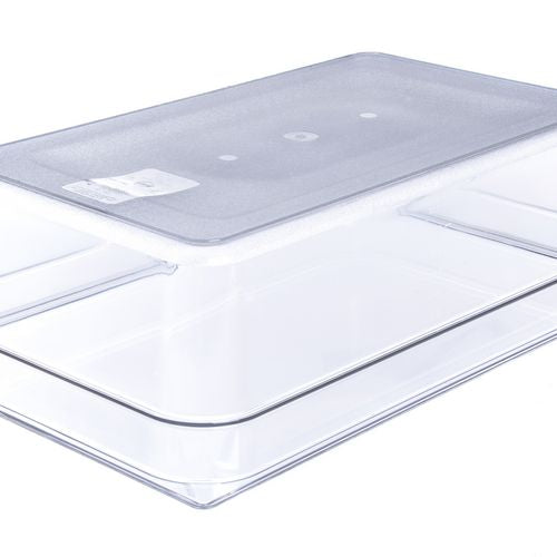 Image of Carlisle StorPlus Polycarbonate Food Pan, 19.4 qt, 12.5 x 20.75 x 6, Clear, Plastic