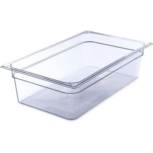 Image of Carlisle StorPlus Polycarbonate Food Pan, 19.4 qt, 12.5 x 20.75 x 6, Clear, Plastic