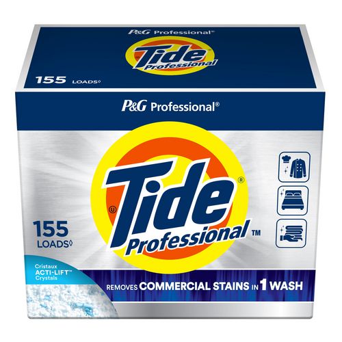 Image of Tide® Professional Commercial Powder Laundry Detergent, HE Compatible, 155 Loads, 197 oz Box