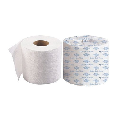 Image of GEN Standard Bath Tissue, 2-Ply, White, 4 x 3, 400 Sheets/Roll, 96 Rolls/Carton