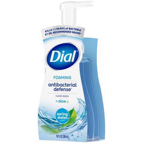 Image of Dial® Antibacterial Foaming Hand Wash, Spring Water Scent, 10 oz, 8/Carton