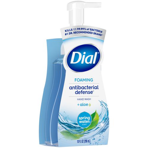 Image of Dial® Antibacterial Foaming Hand Wash, Spring Water Scent, 10 oz, 8/Carton