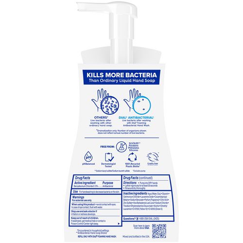 Image of Dial® Antibacterial Foaming Hand Wash, Fresh Pear Scent, 8 oz, 8/Carton