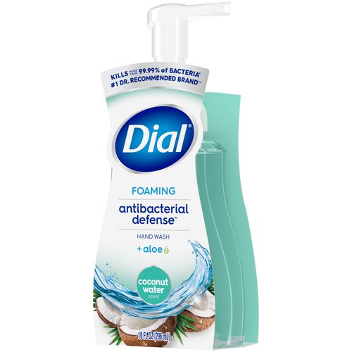 Image of Dial® Antibacterial Foaming Hand Wash, Coconut Water Scent, 10 oz, 8/Carton