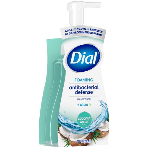 Image of Dial® Antibacterial Foaming Hand Wash, Coconut Water Scent, 10 oz, 8/Carton
