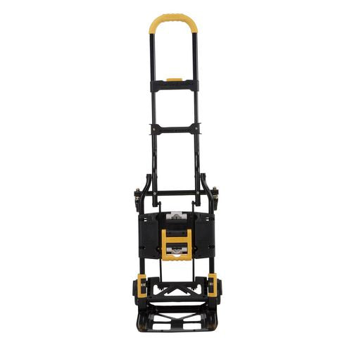 Image of Cosco® 2-in-1 Folding Hand Truck, 300 lb Capacity, 17" x 30.5" x 33.5", Black/Yellow