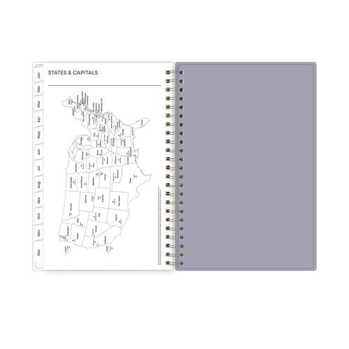 Image of Blue Sky® Tula Weekly/Monthly Planner, Floral Artwork, 8" x 5", Purple/Pink/White Cover, 12-Month (Jan to Dec): 2025