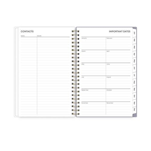 Image of Blue Sky® Tula Weekly/Monthly Planner, Floral Artwork, 8" x 5", Purple/Pink/White Cover, 12-Month (Jan to Dec): 2025